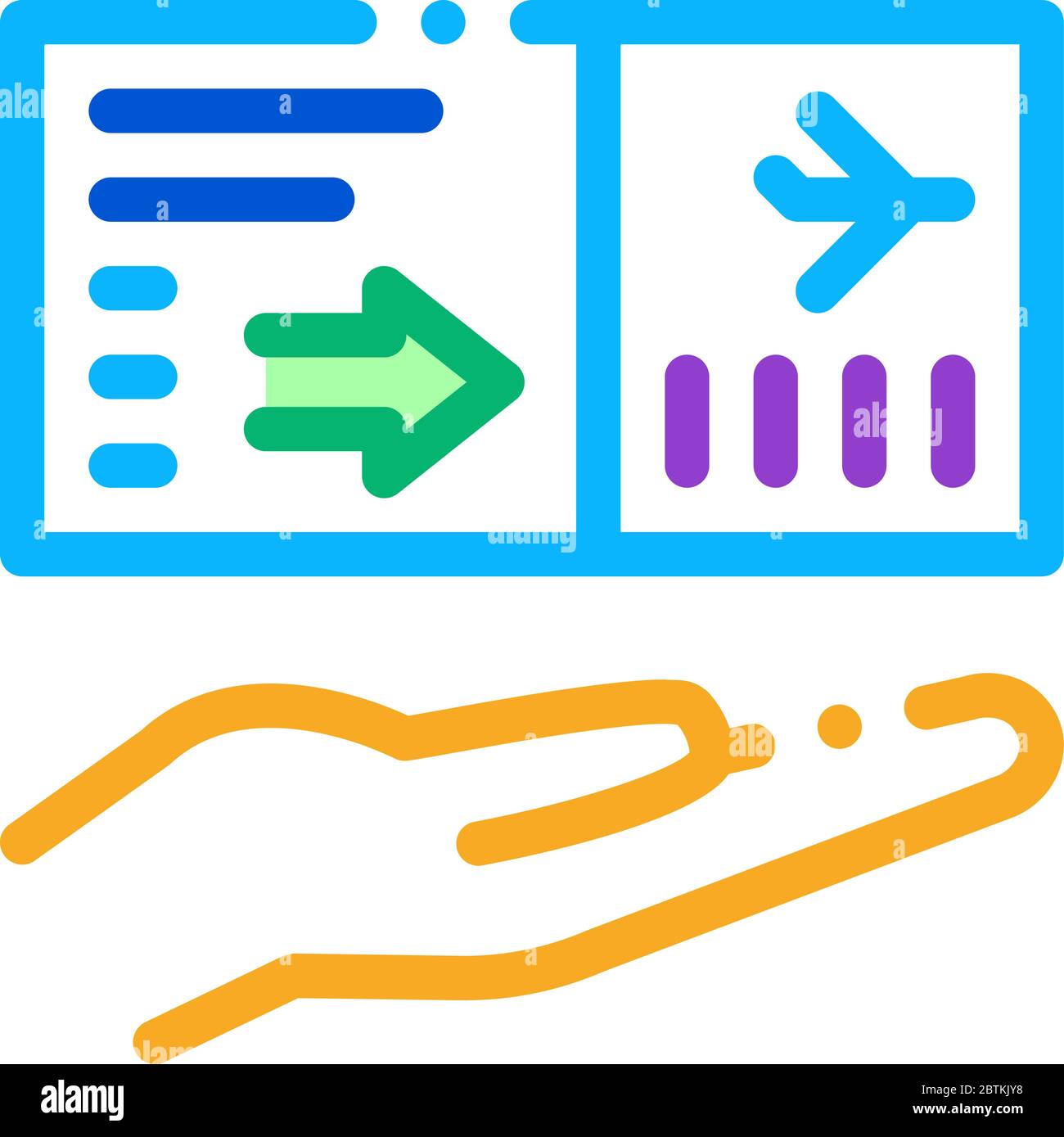 flight ticket icon vector outline illustration Stock Vector Image & Art ...