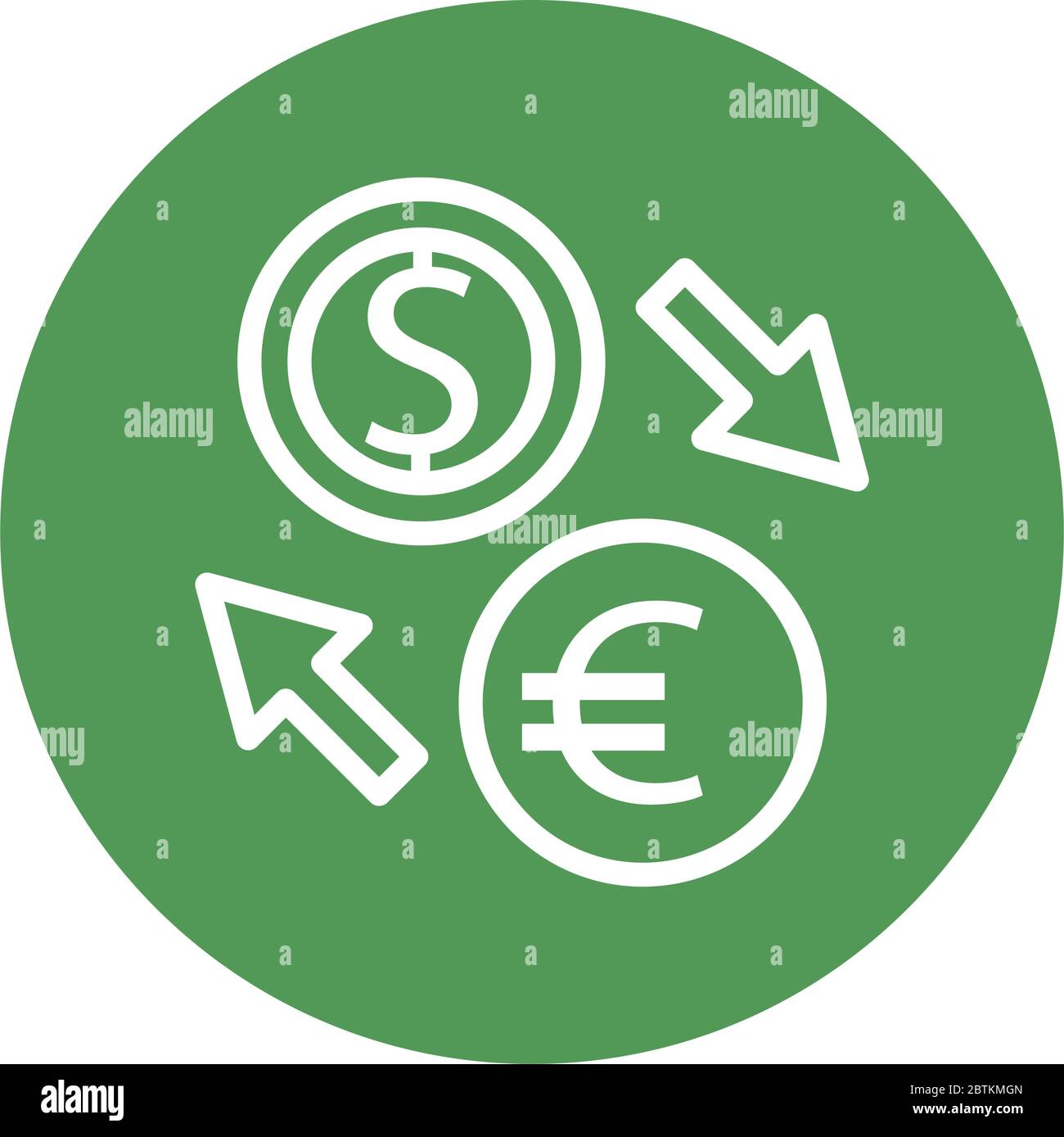 dollar and euro with arrows line style icon Stock Vector Image & Art ...