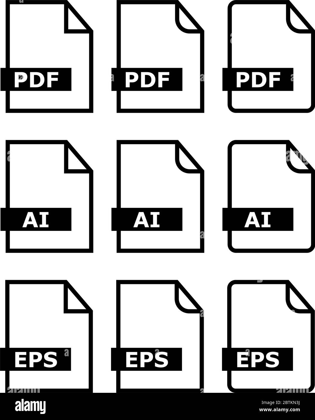 File Icon Pdf Ai Eps Symbol Vector Illustration Stock Vector