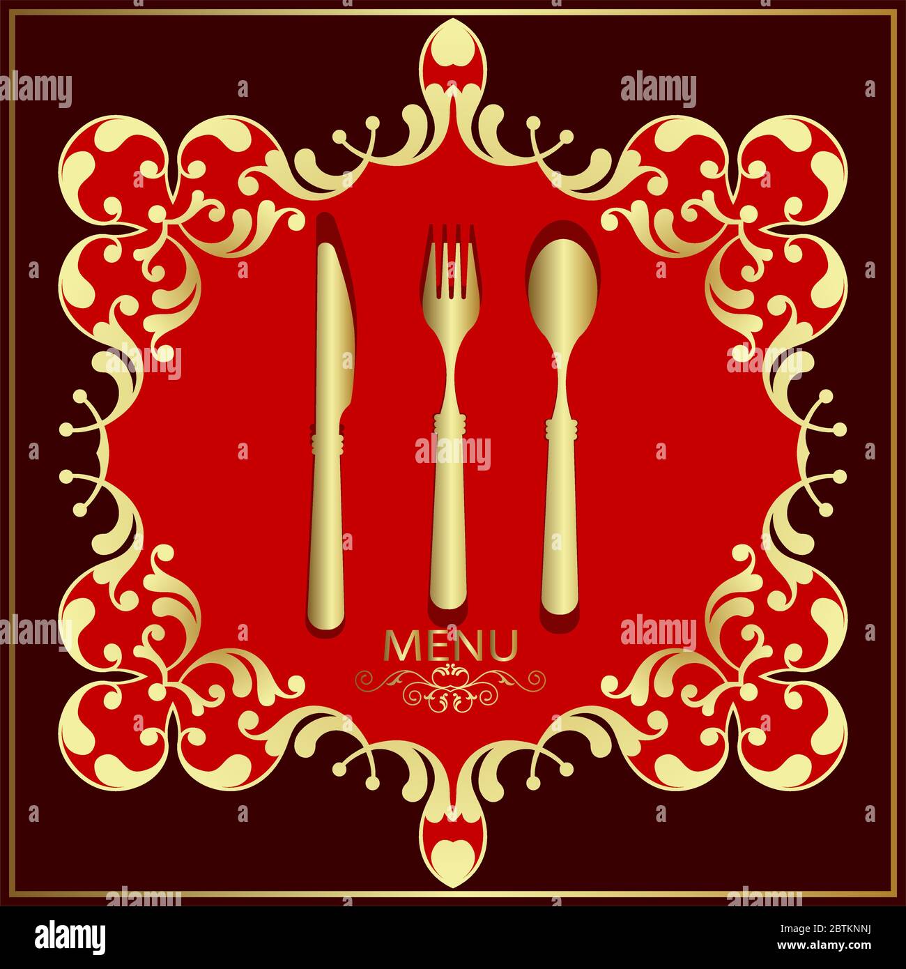 menu-card-design-template-stock-vector-image-art-alamy