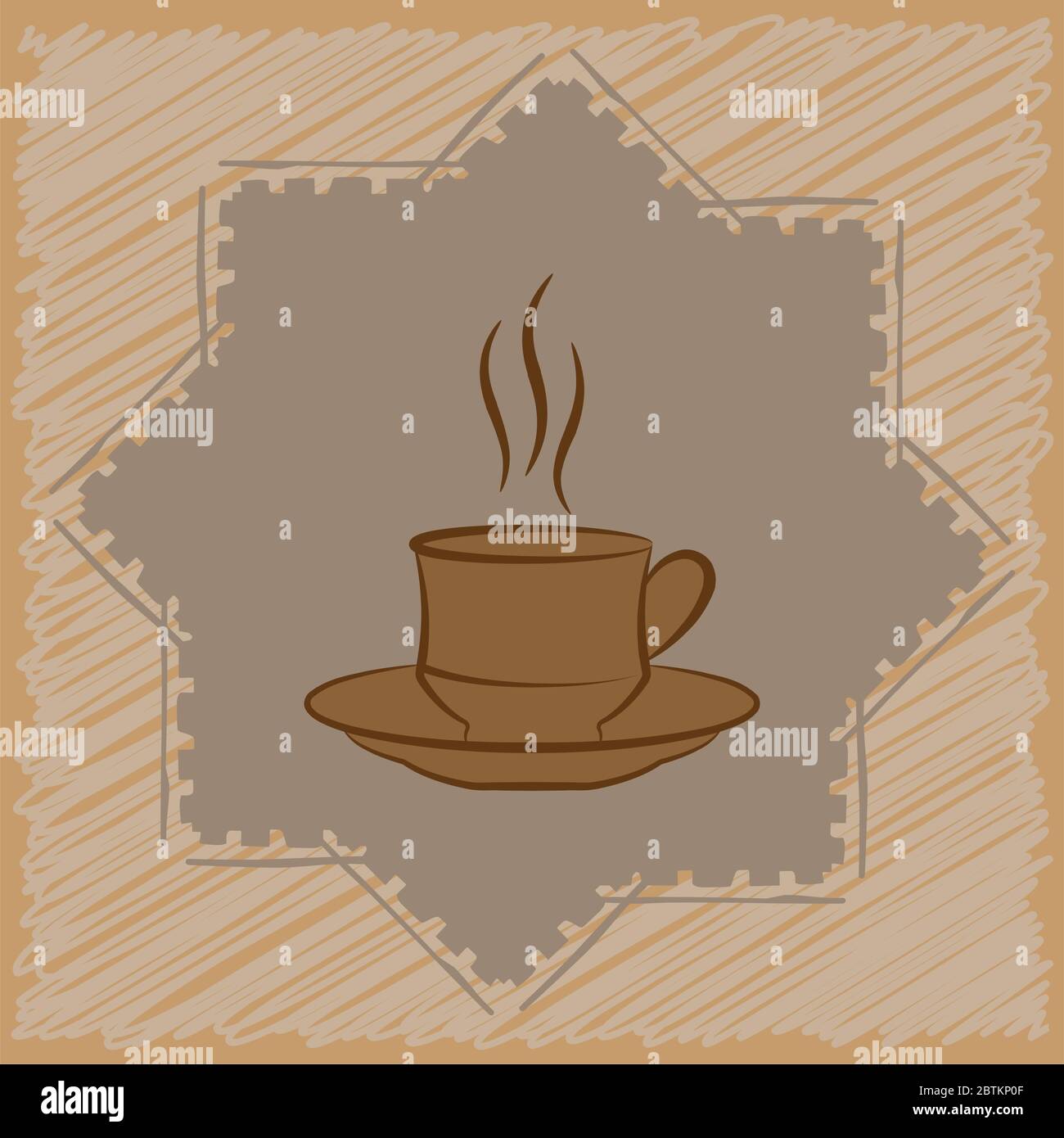 Coffee Tea Menu Card Design Template Vector Illustration Stock Vector