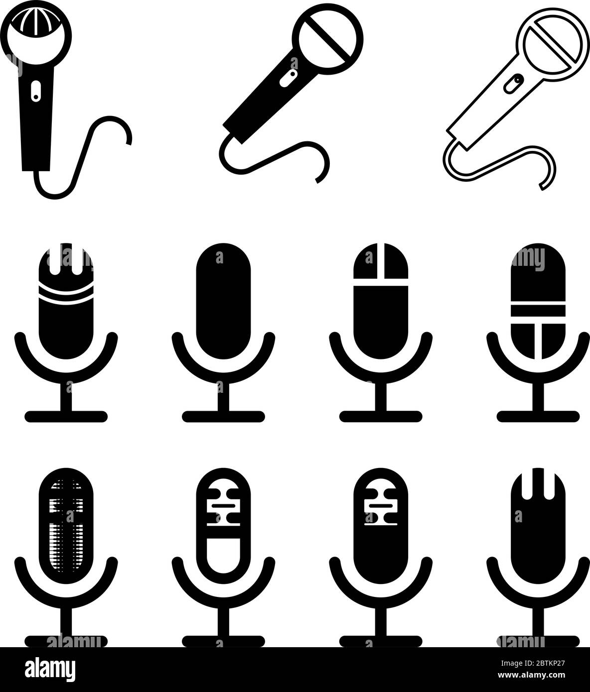 Microphone Icon Symbol Vector Illustration Stock Vector Image & Art Alamy