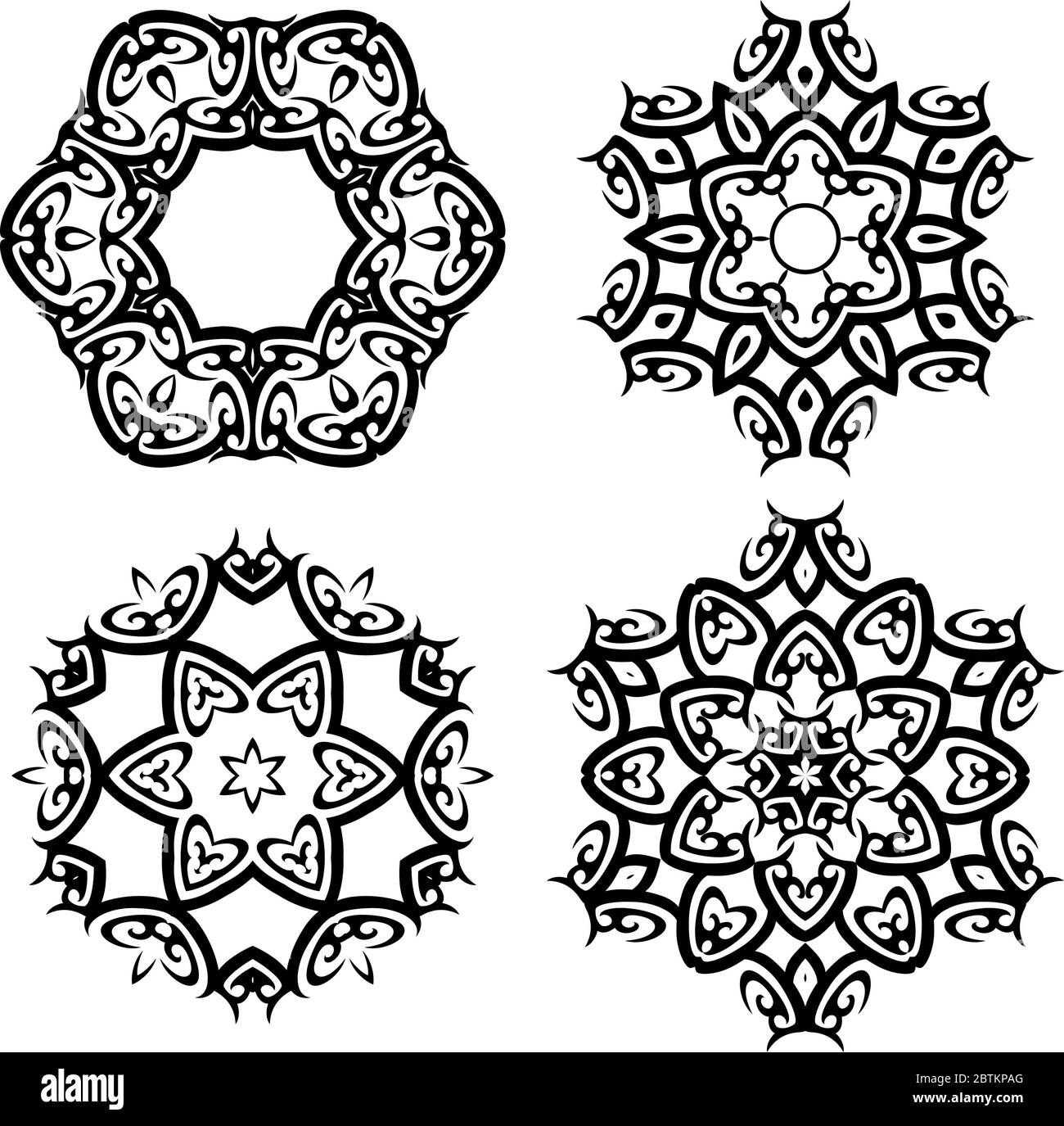 Tribal Tattoo Circular Vector Art Stock Vector Image & Art - Alamy