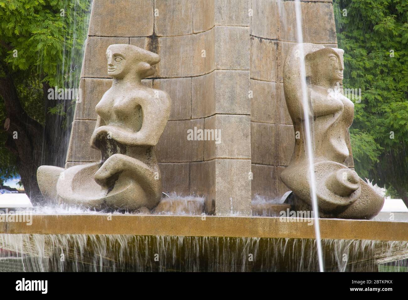 Plaza de Armas Fountain, Colonial City of La Serena,Norte Chico Region, Chile, South America Stock Photo