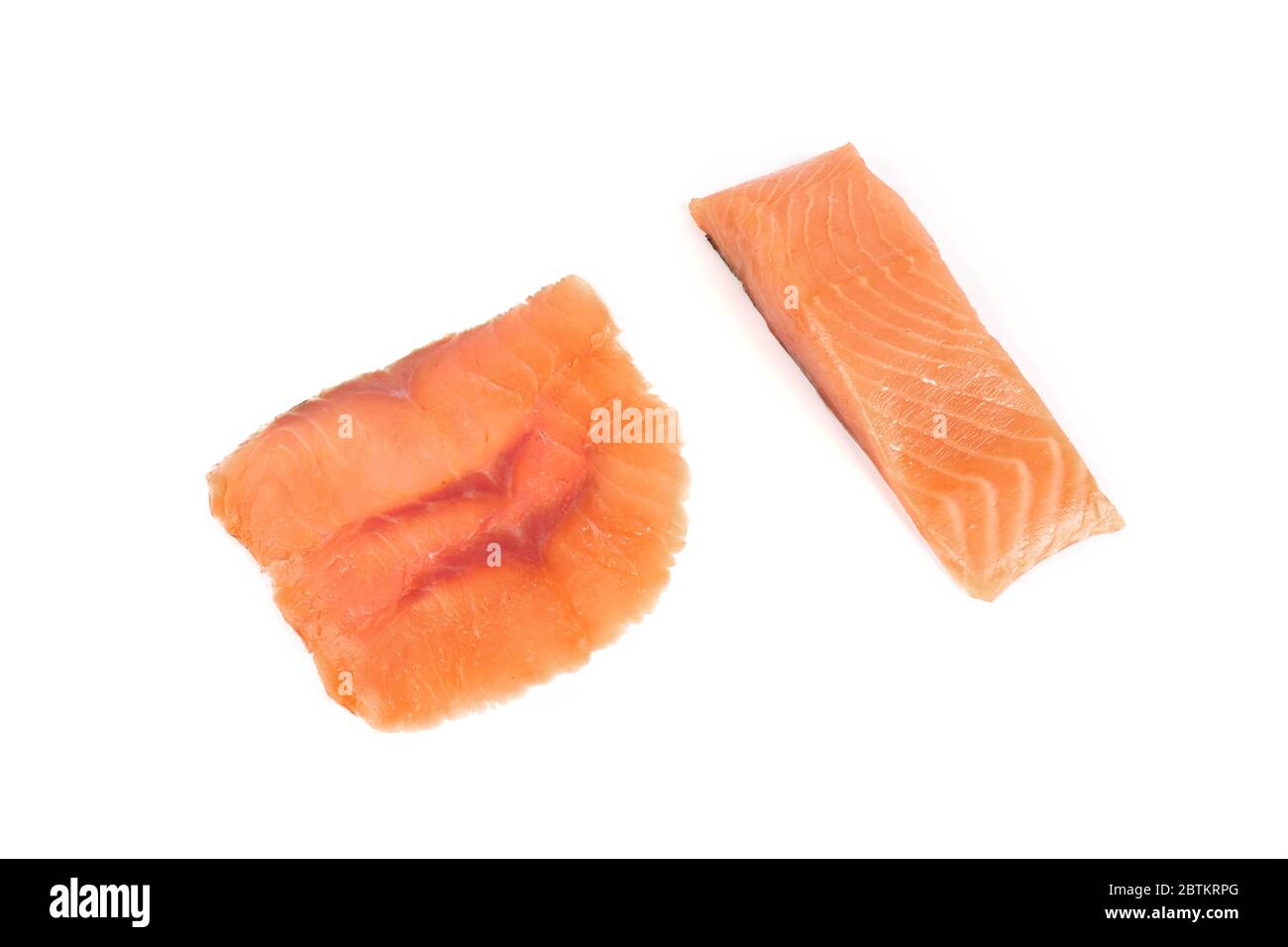 Fillet of red fish isolated on white background Stock Photo - Alamy
