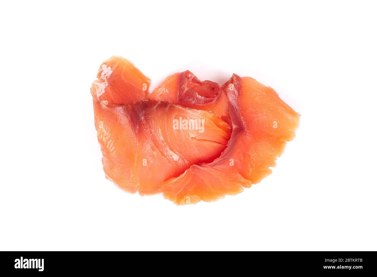 Slice salmon isolated on the white background Stock Photo - Alamy