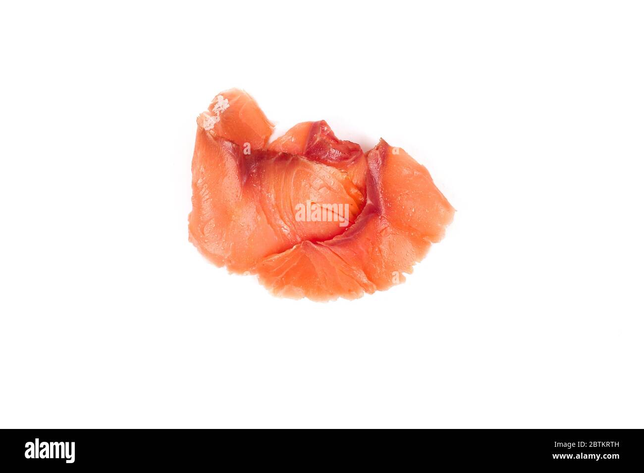 Slice salmon isolated on the white background Stock Photo - Alamy