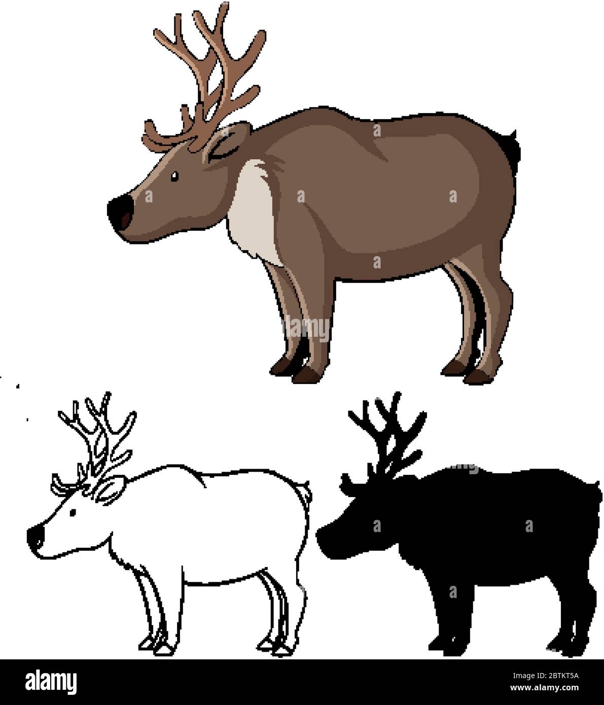 Set of moose cartoon illustration Stock Vector Image & Art - Alamy