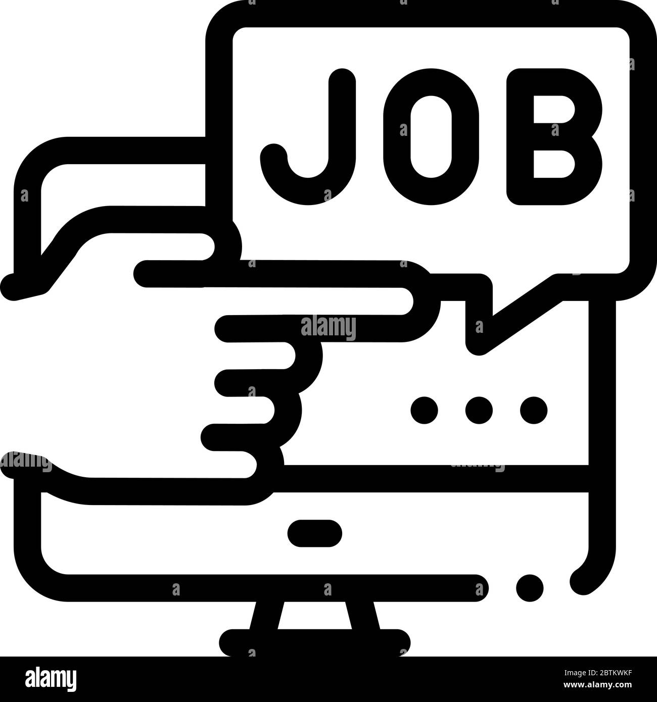 reading job ads icon vector outline illustration Stock Vector Image ...