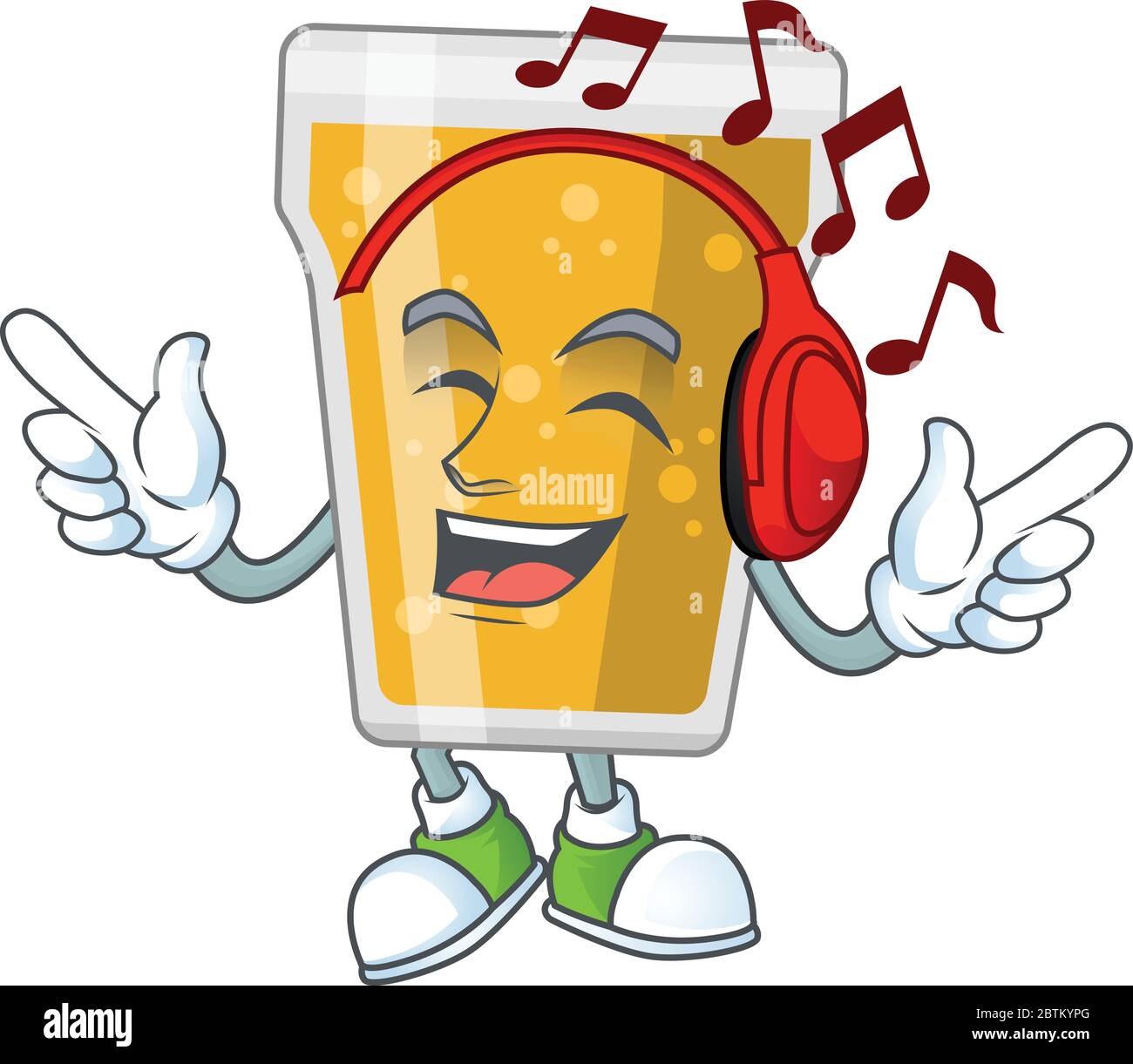 Cartoon drawing design of mug of beer listening to the music with headset  Stock Vector Image & Art - Alamy