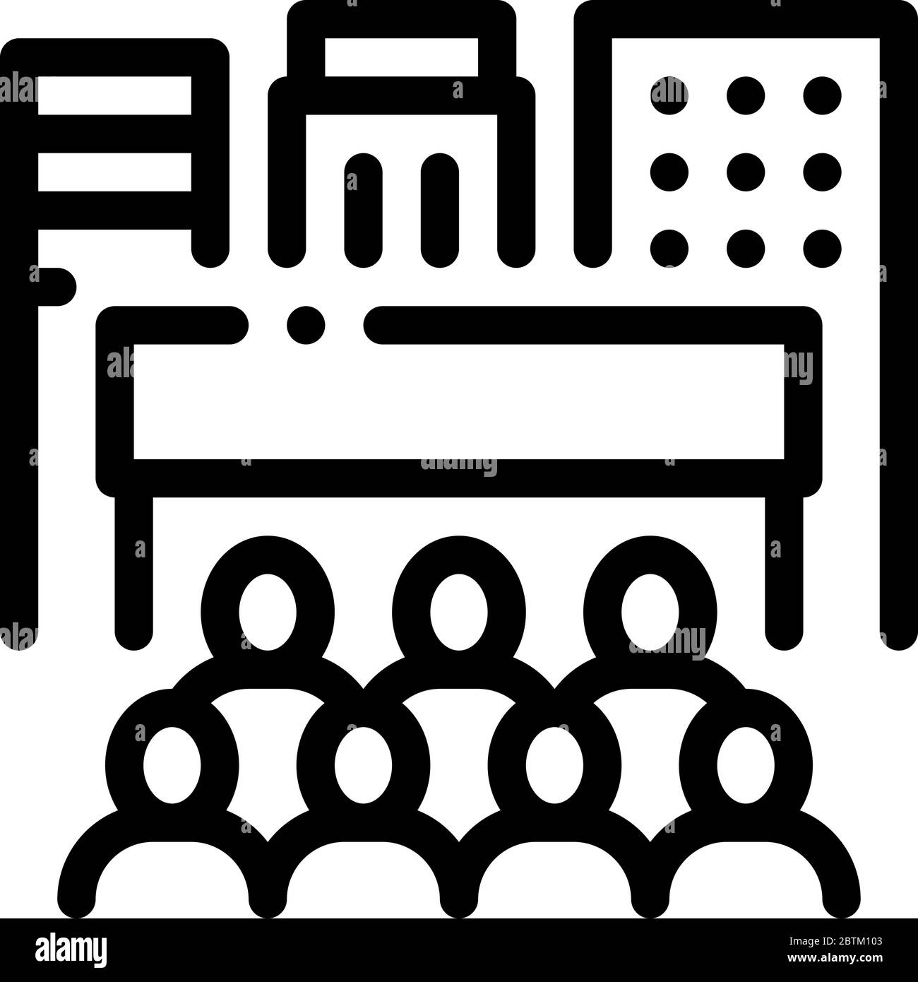 people tourists on excursions icon vector outline illustration Stock ...