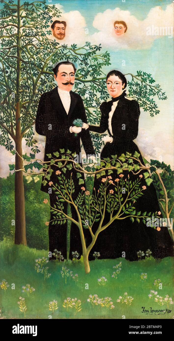 Henri Rousseau, The Past and the Present, or, Philosophical Thought, painting, 1891 Stock Photo