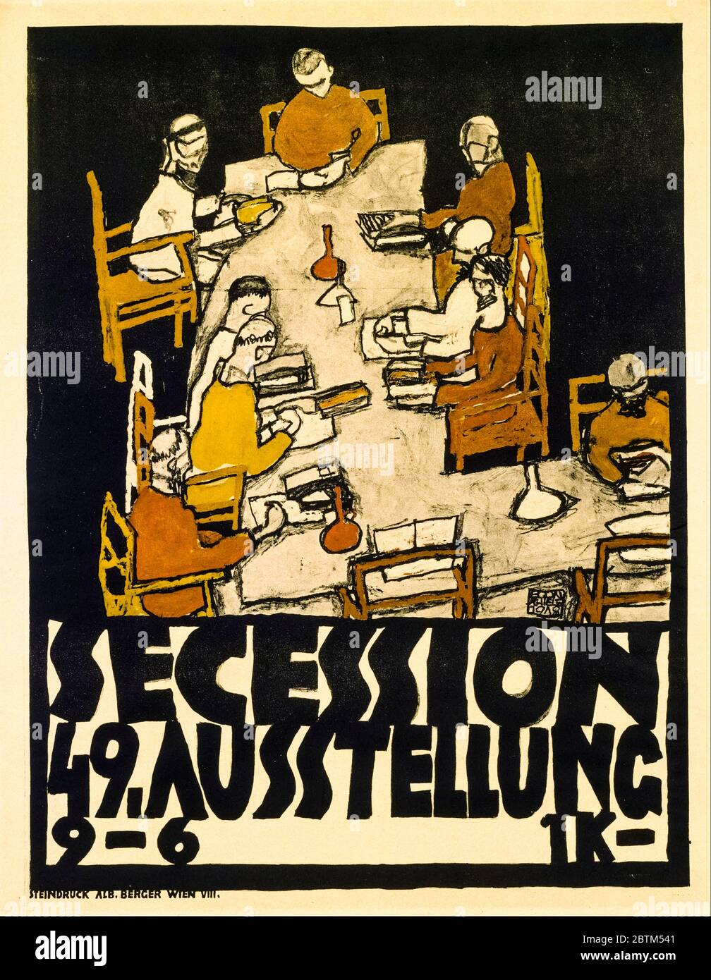 Egon Schiele, Secession 49, Exhibition, poster, 1918 Stock Photo