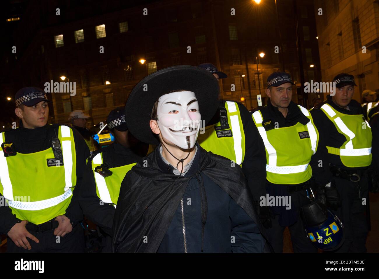 The 'Million Mask March' sees protests wearing V for Vendettastyle Guy Fawkes masks and