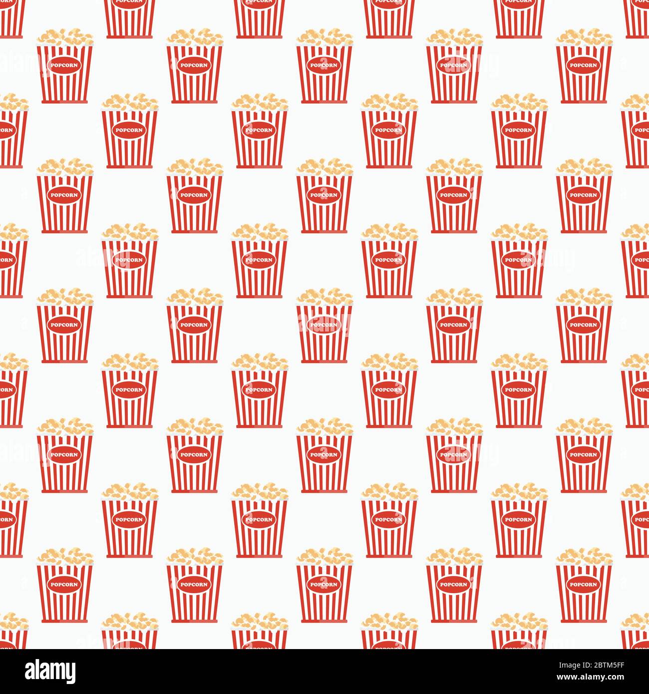 Popcorn in a box or bucket vector seamless pattern Perfect for background  wallpaper wrapping paper or fabric 2526571 Vector Art at Vecteezy