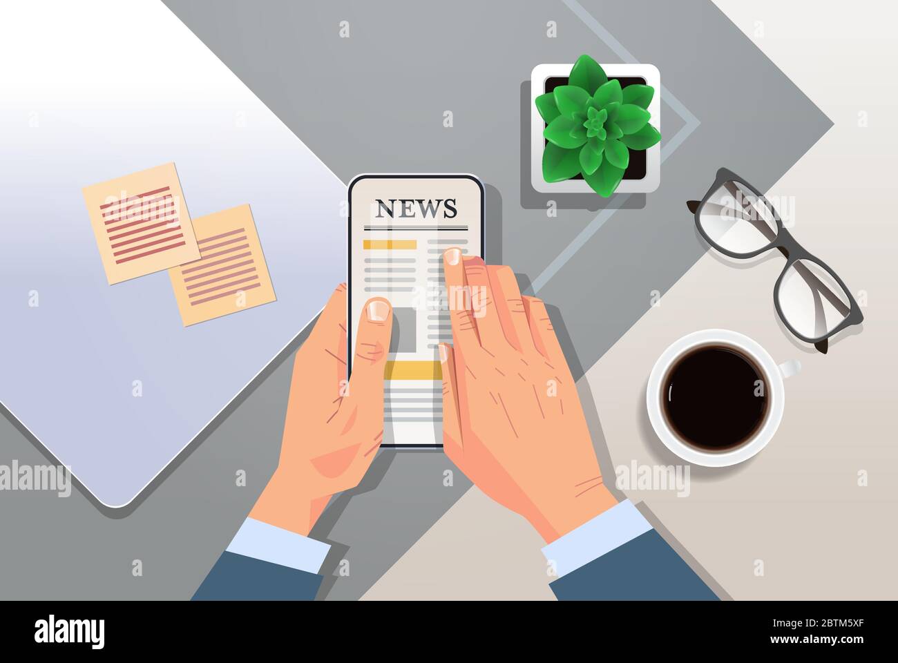 Article desk Stock Vector Images - Alamy