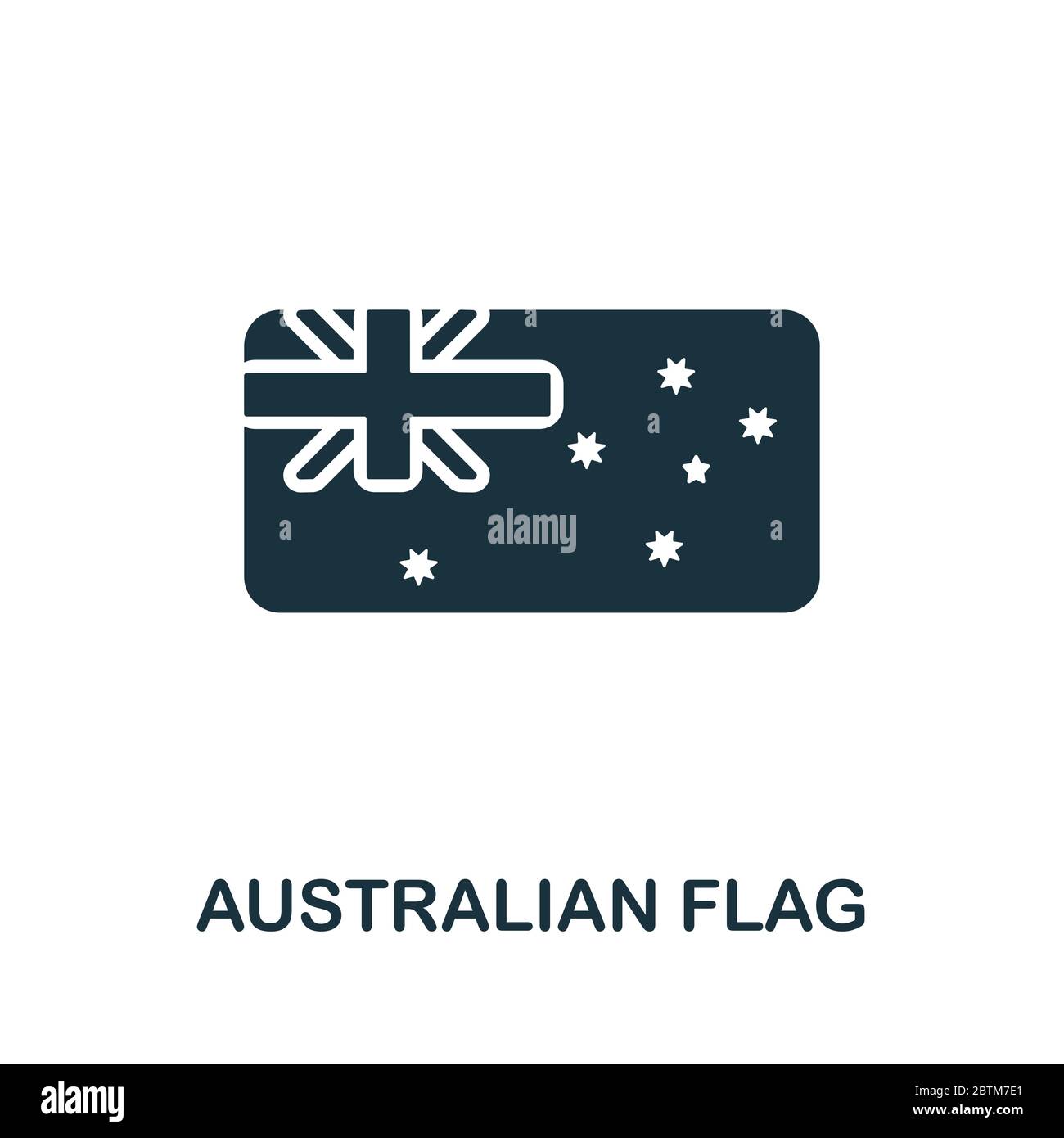 Australian Flag icon from australia collection. Simple line Australian Flag icon for templates