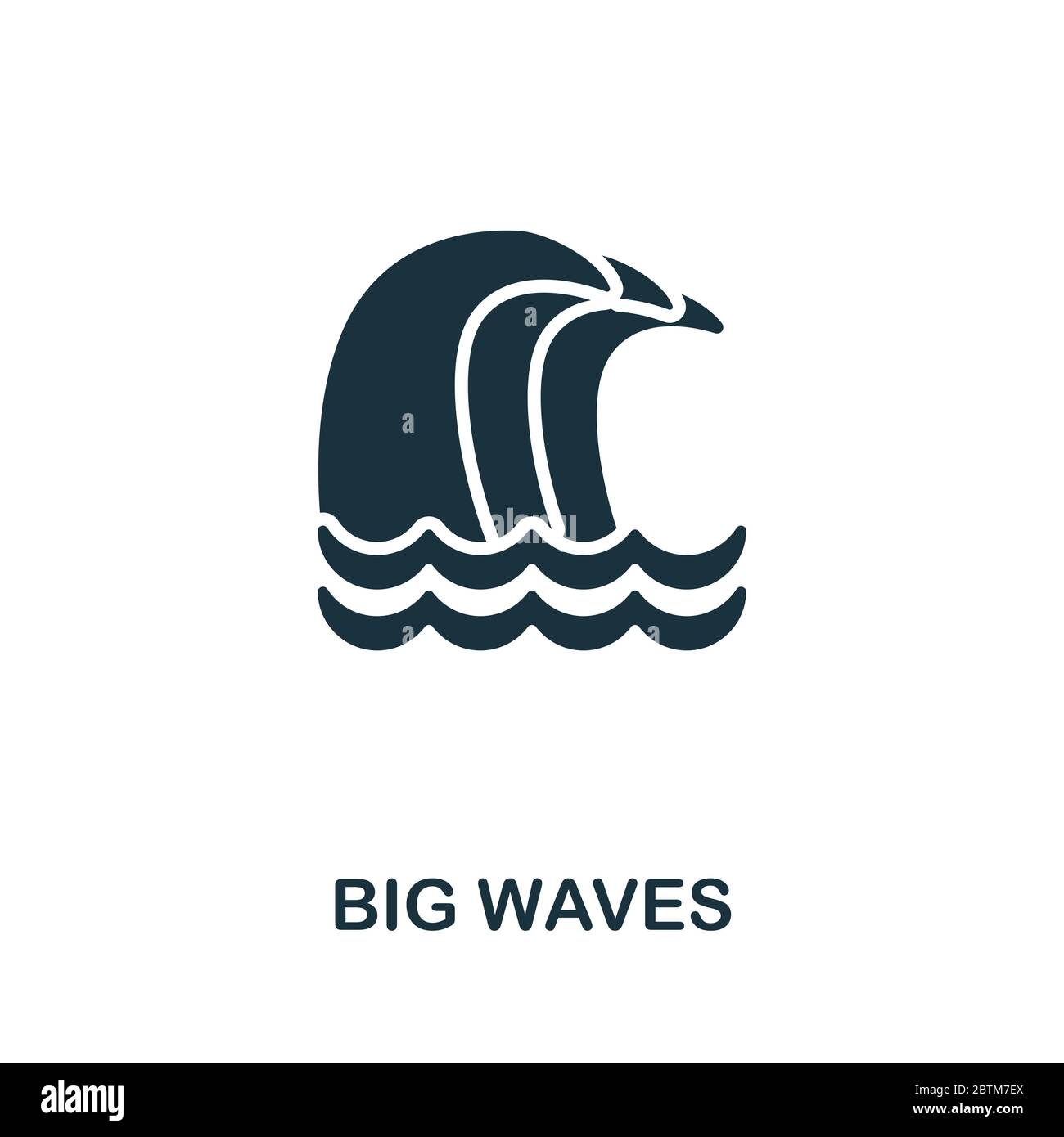 Big Waves icon from australia collection. Simple line Big Waves icon for templates, web design and infographics Stock Vector