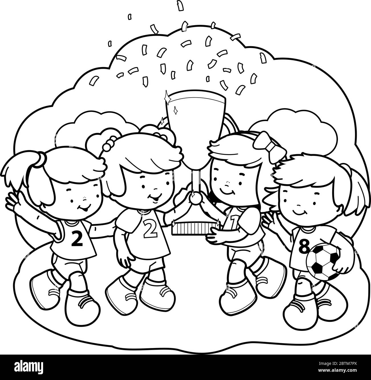 Girl Soccer Player coloring page