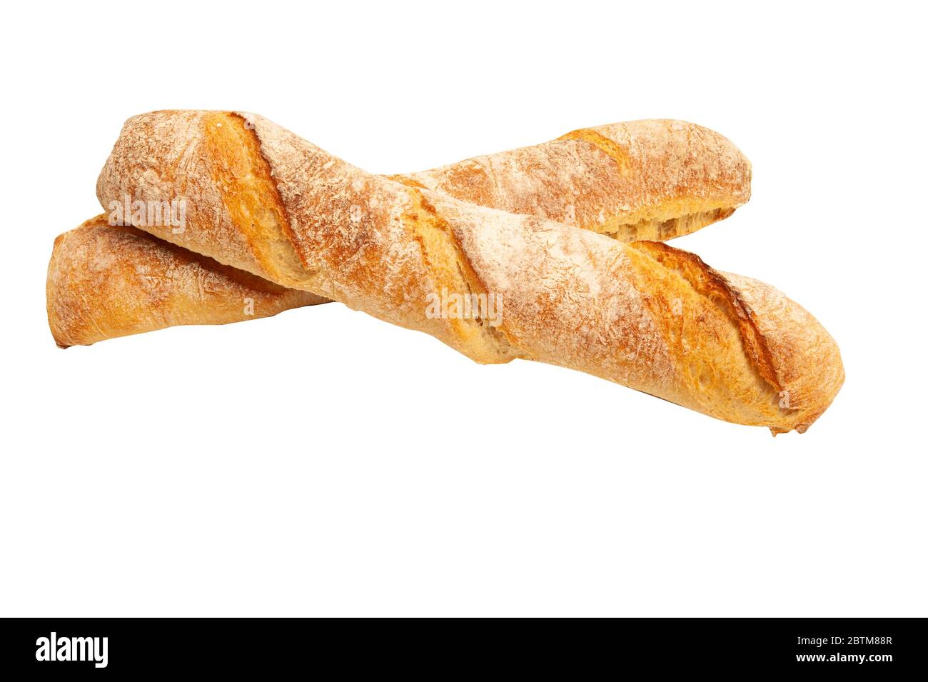 French baguette isolated on white background Stock Photo - Alamy