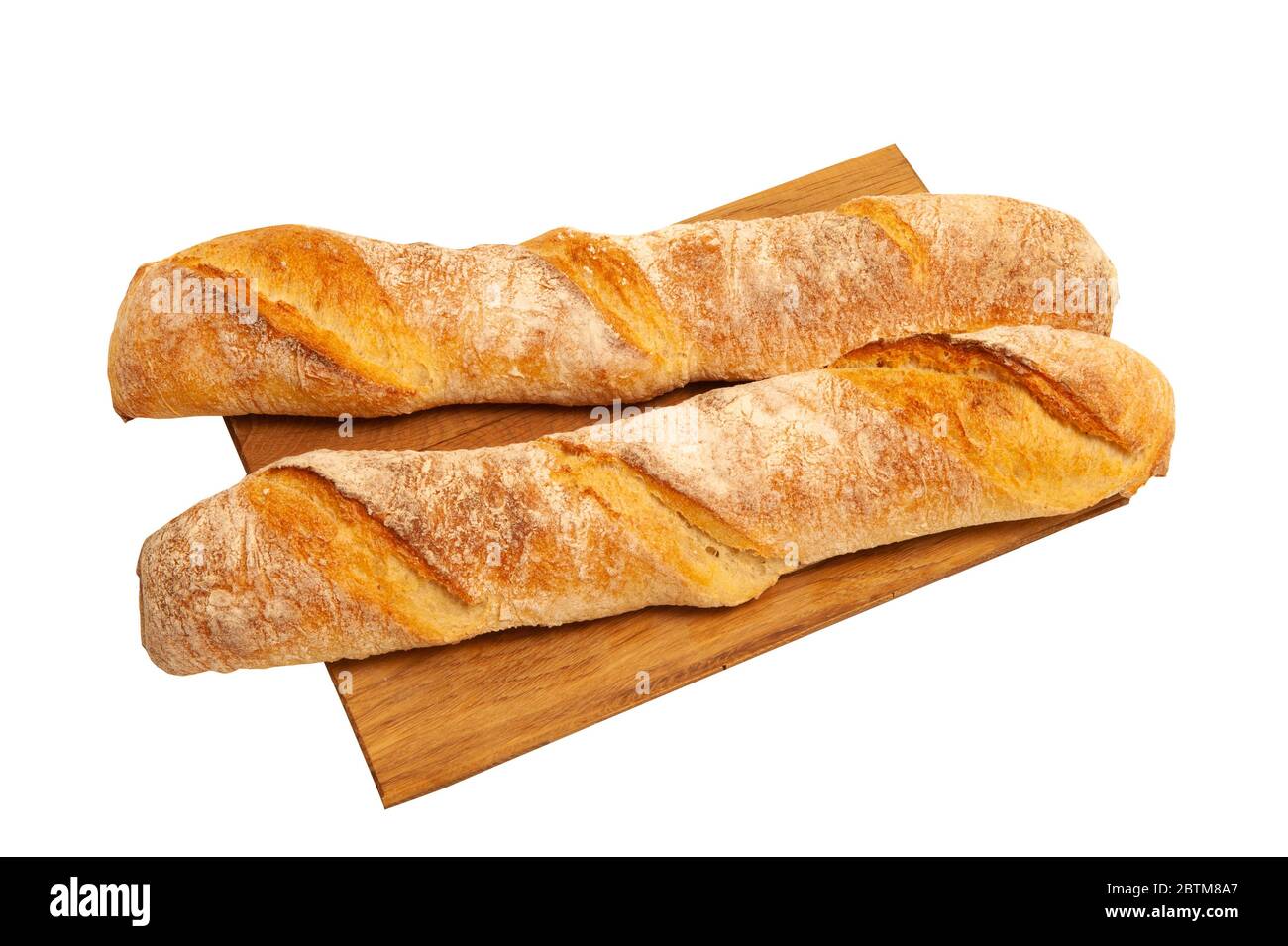 French baguette isolated on white background Stock Photo - Alamy