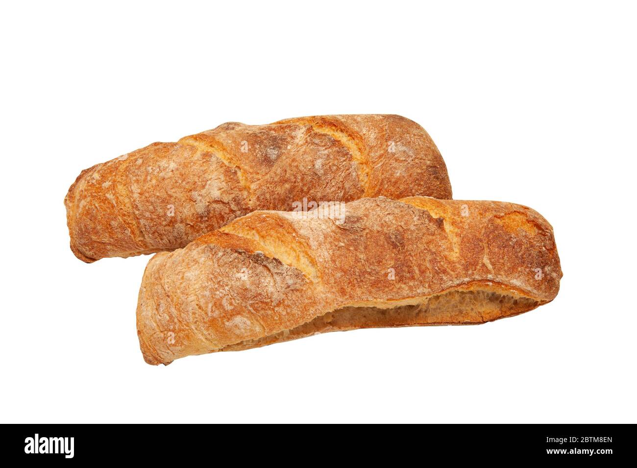 French loaf isolated on a white background Stock Photo Alamy