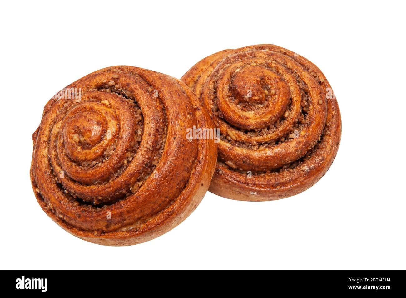 Cinnamon rolls isolated on white background Stock Photo - Alamy