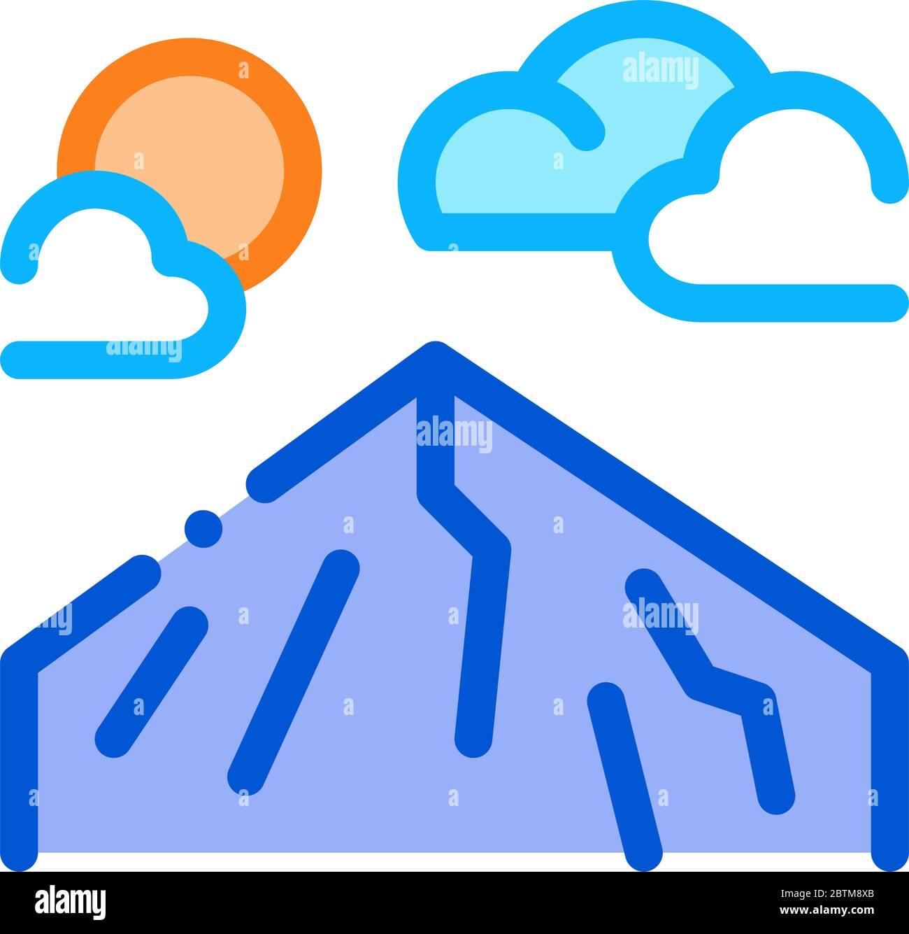 mountain peak icon vector outline illustration Stock Vector Image & Art ...