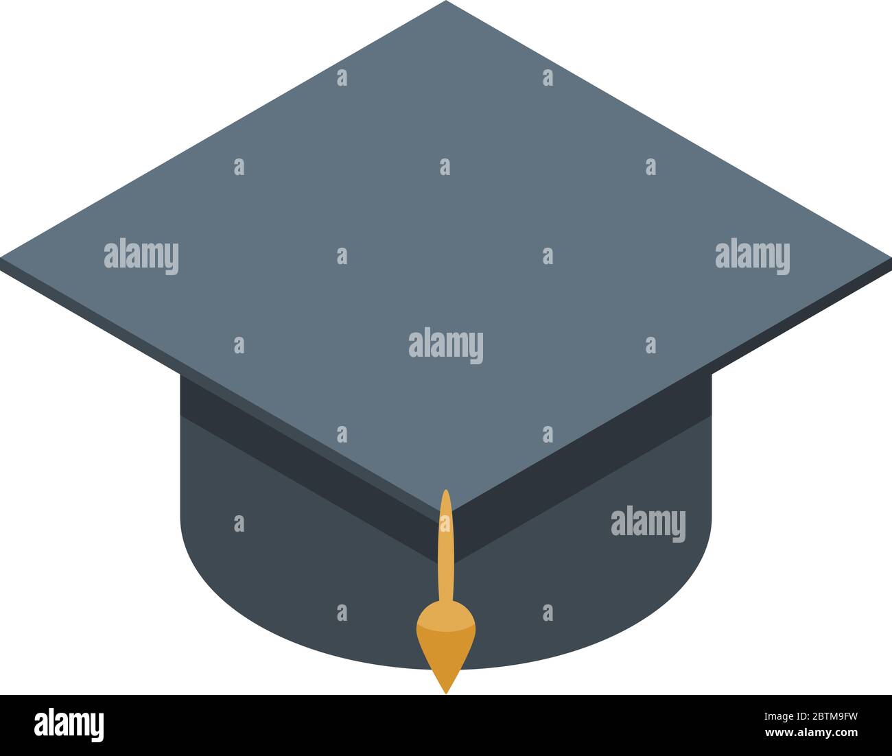 Music school graduated hat icon, isometric style Stock Vector