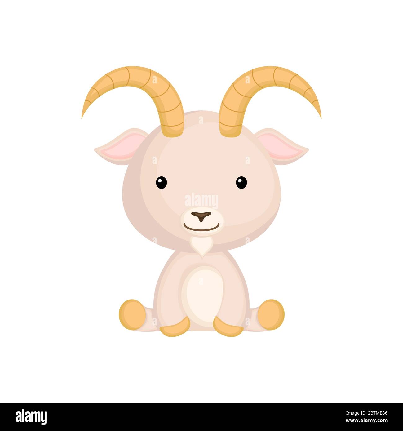 Kids sitting with baby goat Stock Vector Images - Alamy