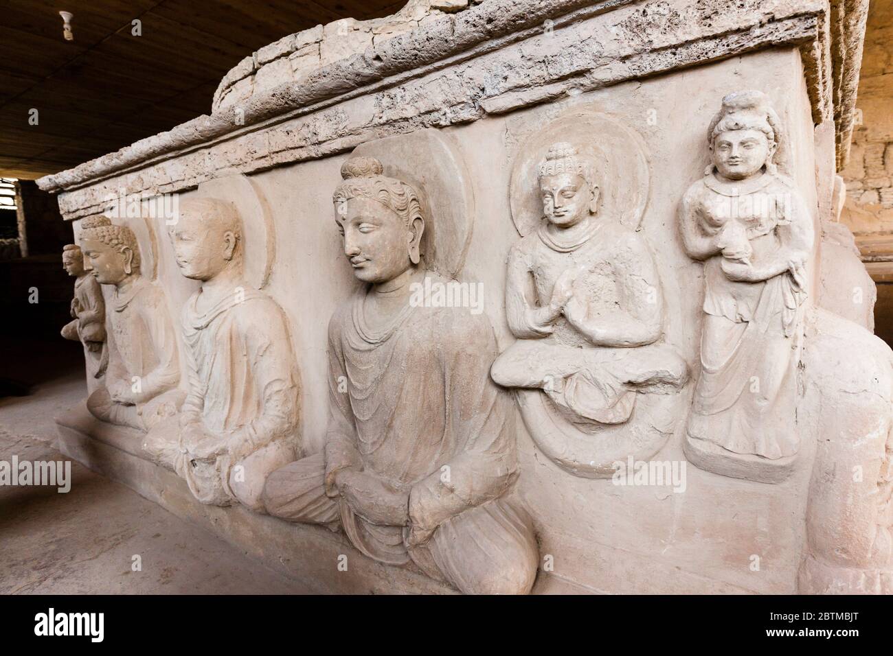 Buddha statues of Jaulian Stupa, Ancient city of Taxila, Jaulian, Haripur District, Khyber Pakhtunkhwa province, Pakistan, South Asia, Asia Stock Photo