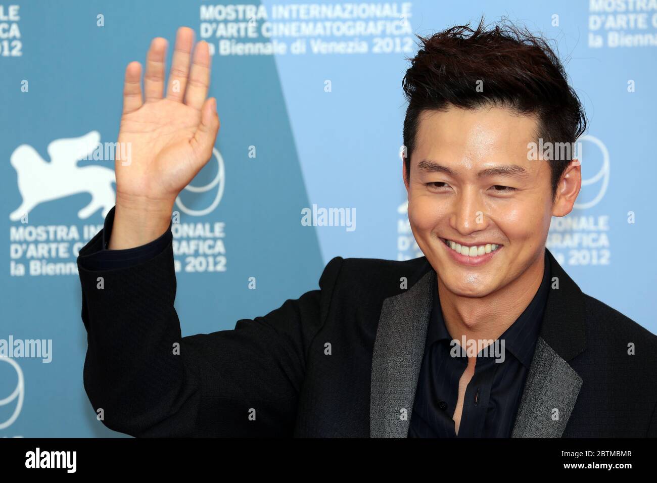 VENICE, ITALY - SEPTEMBER 04:  Lee Jung-jin attends the 'Pieta' Photocall during the 69th Venice Film Festival on September 4, 2012 in Venice, Italy Stock Photo