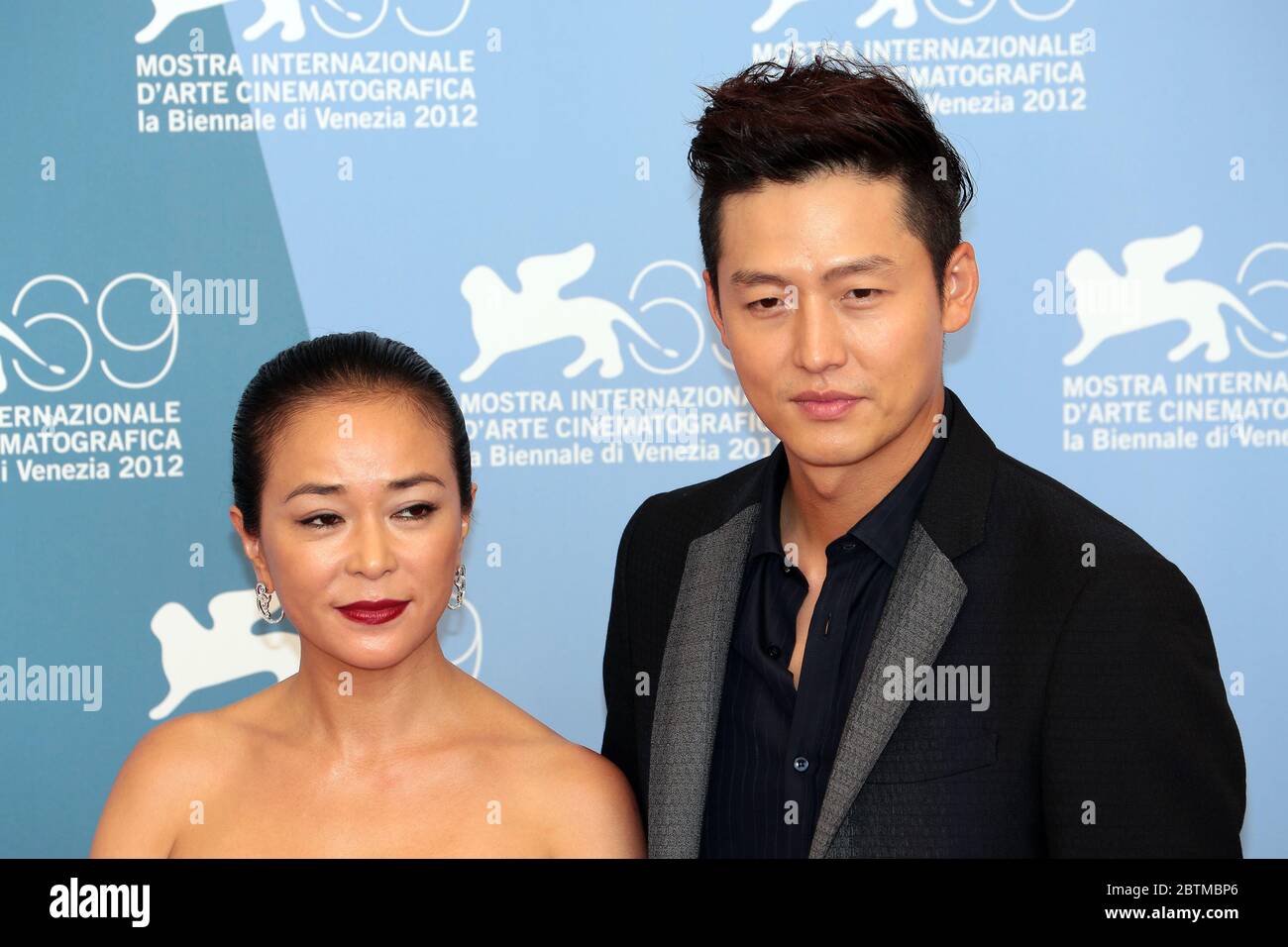 VENICE, ITALY - SEPTEMBER 04: Cho Min-soo and Lee Jung-jin attends the 'Pieta' Photocall during the 69th Venice Film Festival on September 4, 2012 Stock Photo