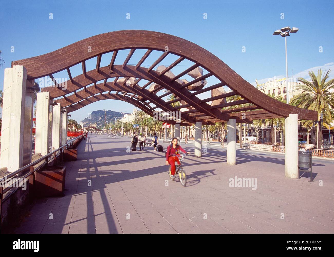 Paseo de Colon. Barcelona, Spain Stock Photo Alamy