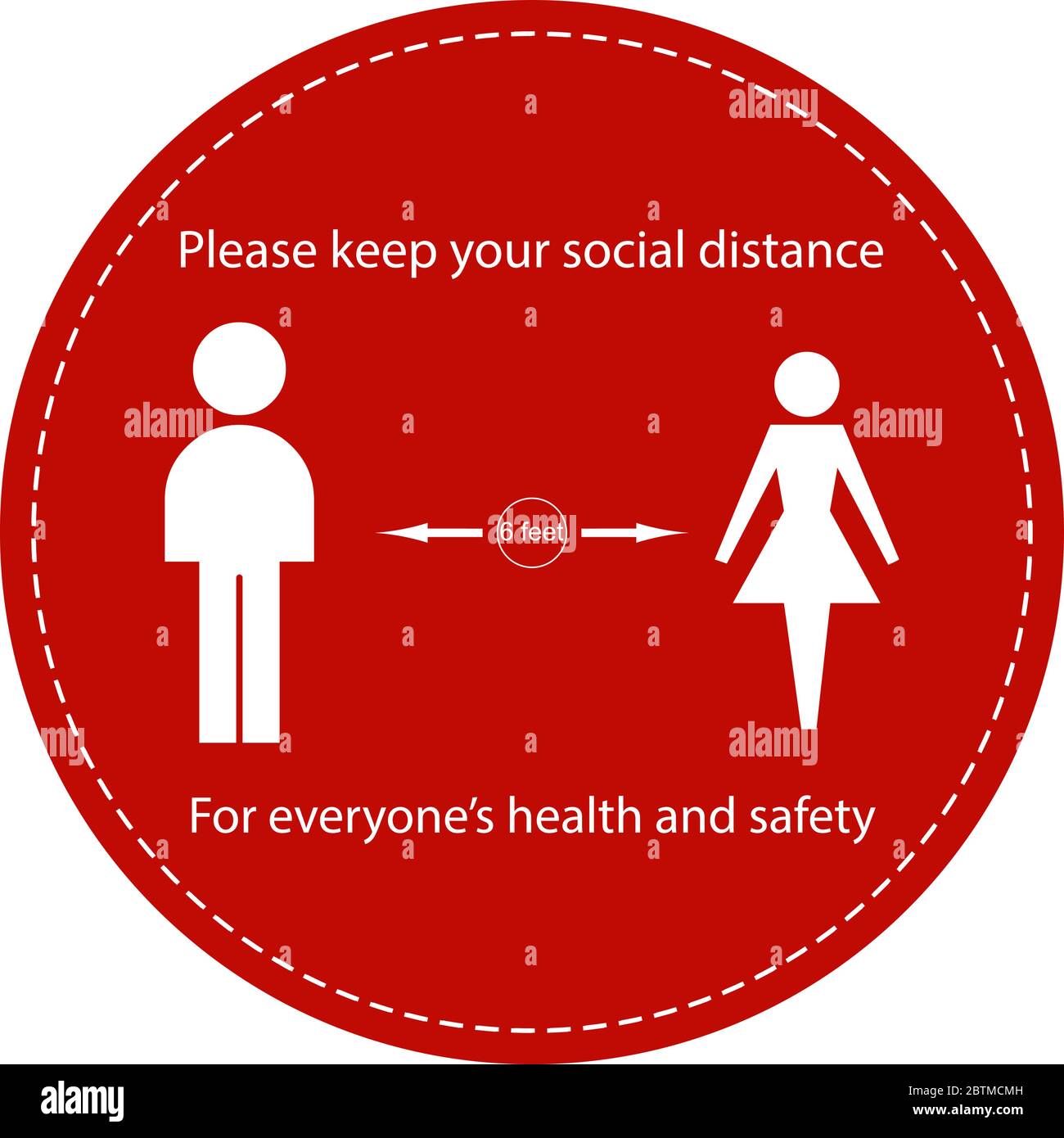 Stay 6 feet apart Stock Vector Images Alamy