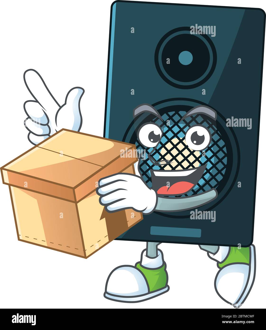 cartoon design style of sound system having gift box Stock Vector Image &  Art - Alamy