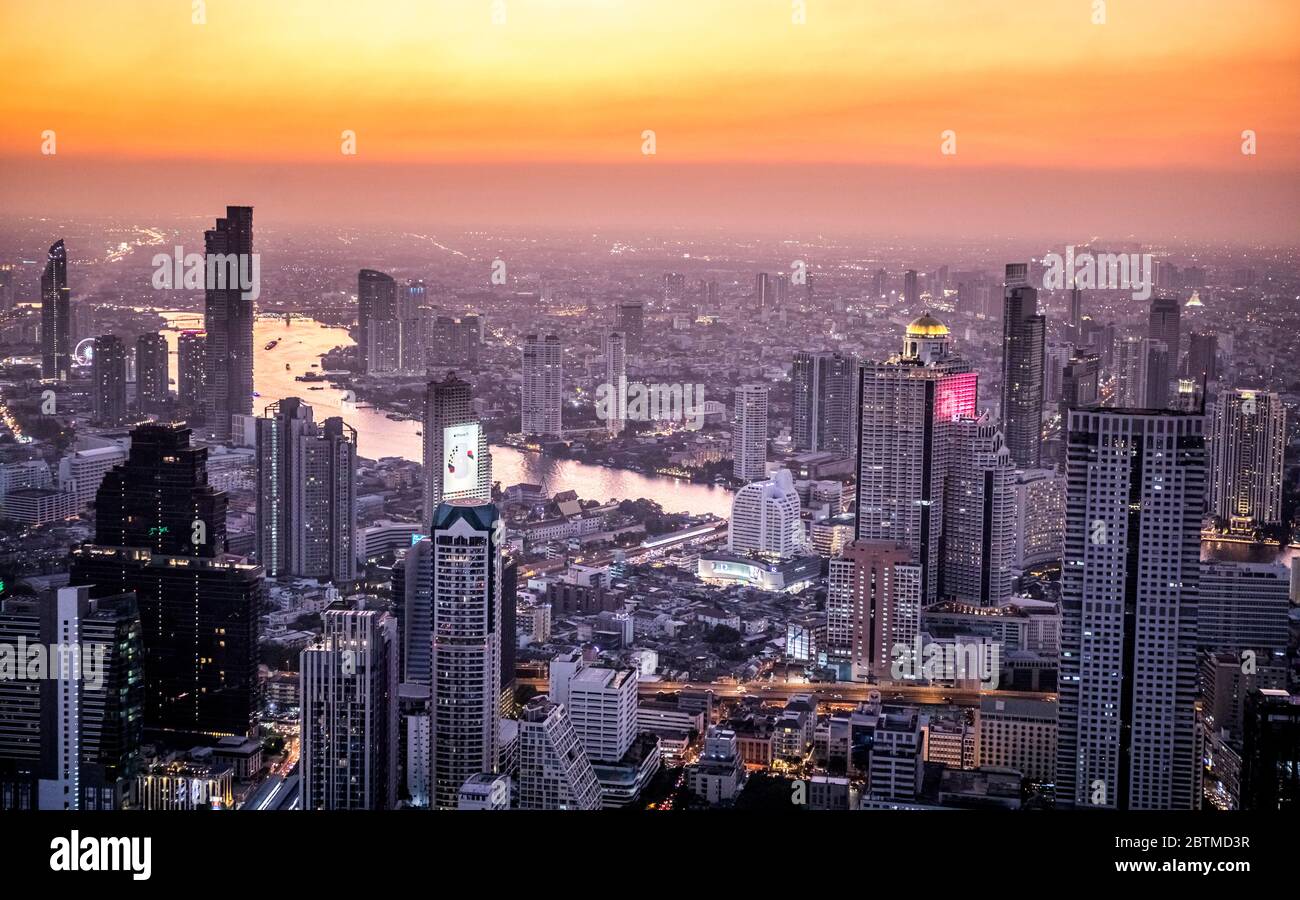 Thailand, Bangkok city, Downtown Panorama Stock Photo - Alamy