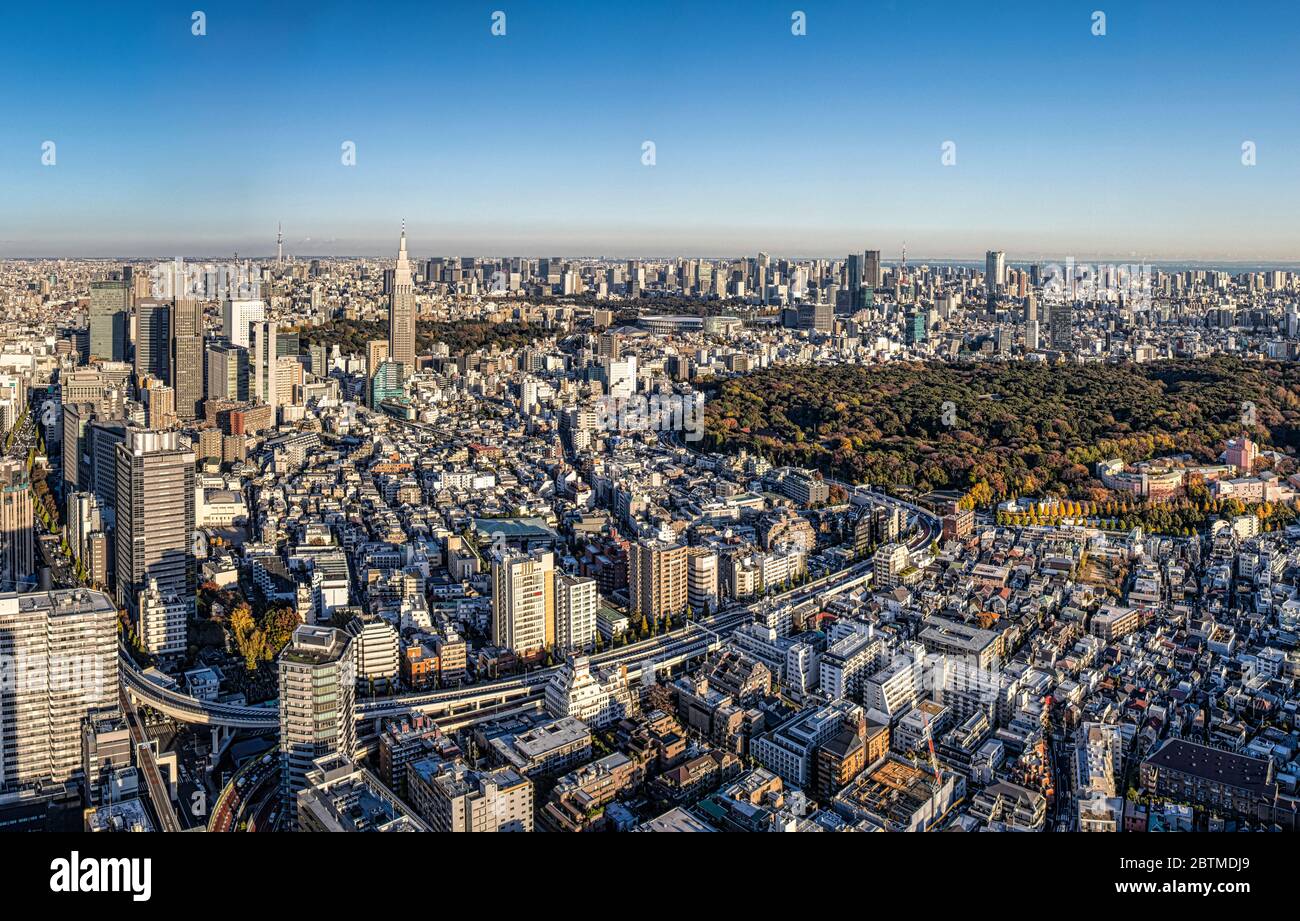 Japan ,Tokyo City, General view of central Tokyo Stock Photo