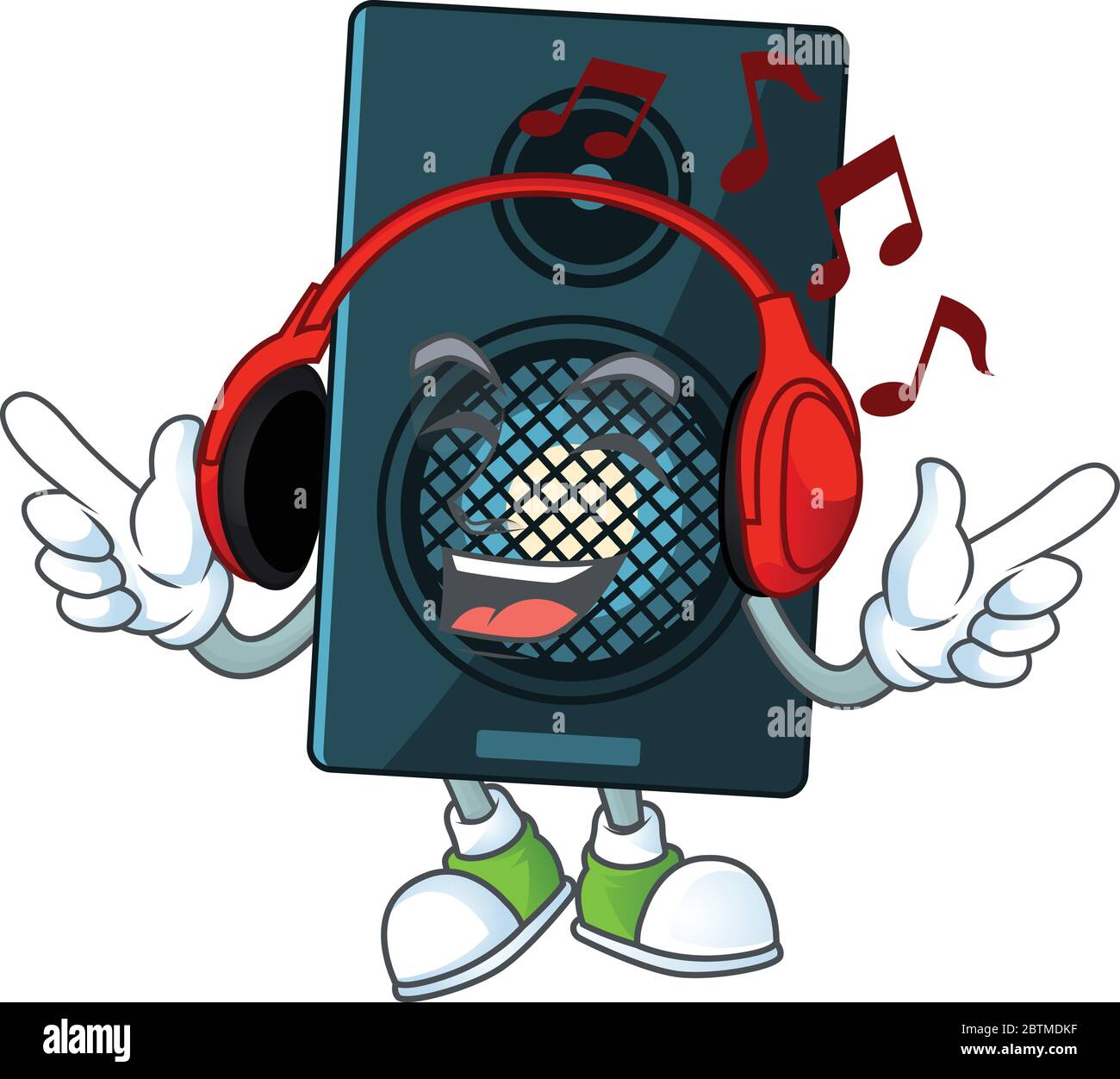 Cartoon drawing design of sound system listening to the music with headset  Stock Vector Image & Art - Alamy