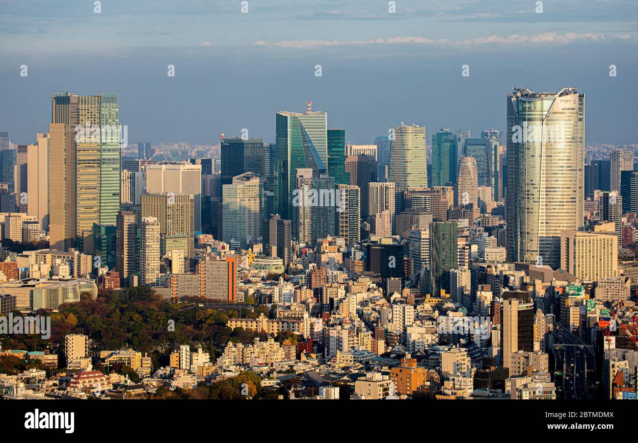Japan ,Tokyo City, Roppongi area skyline, midtown Stock Photo