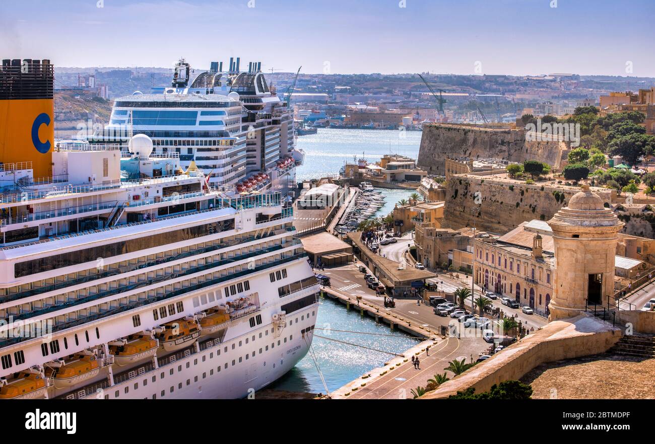 Malta, La Valletta City, (W.H.), Unesco, Cruiser Stock Photo