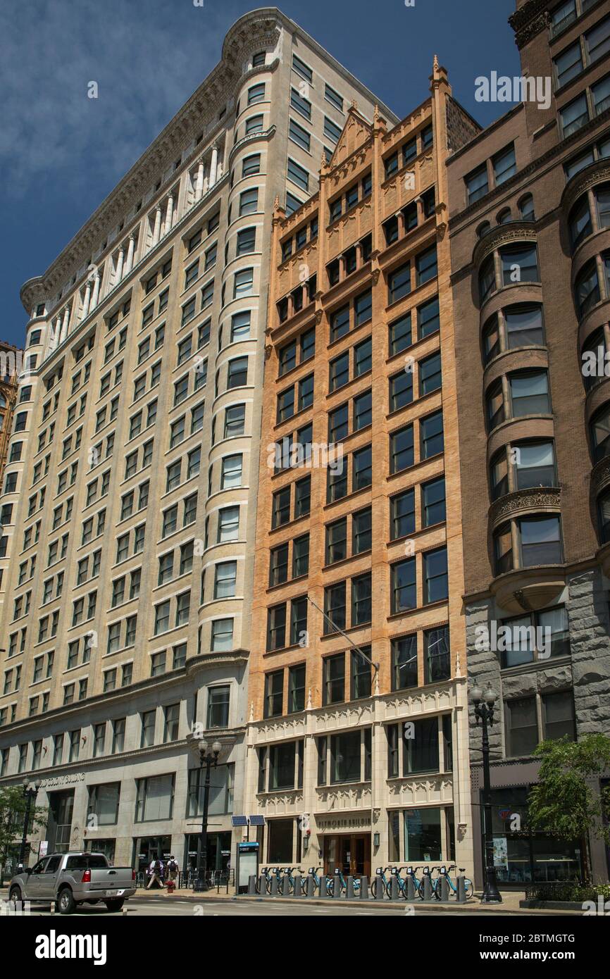 Vertical View Of The Plymouth Building And The Old Colony Building 