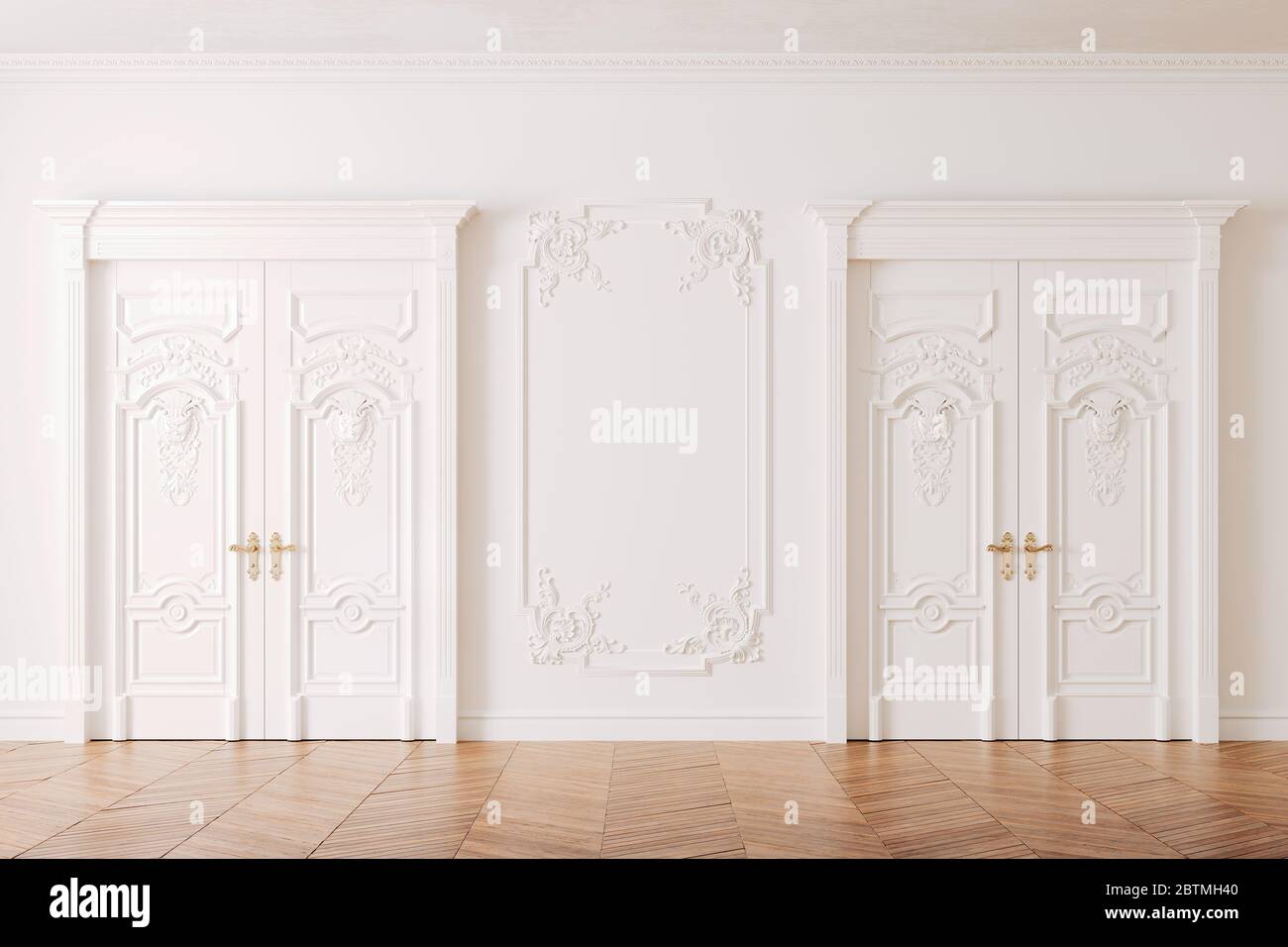 3d render of beautiful vintage interior Stock Photo - Alamy