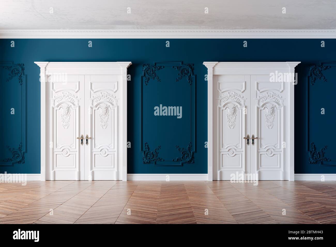 3d render of beautiful vintage interior Stock Photo - Alamy
