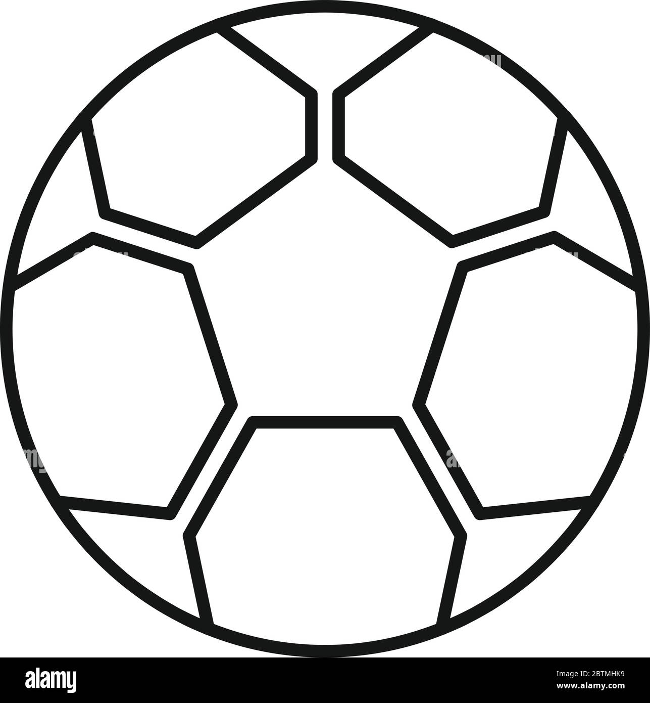 Classic soccer ball icon. Outline classic soccer ball vector icon for