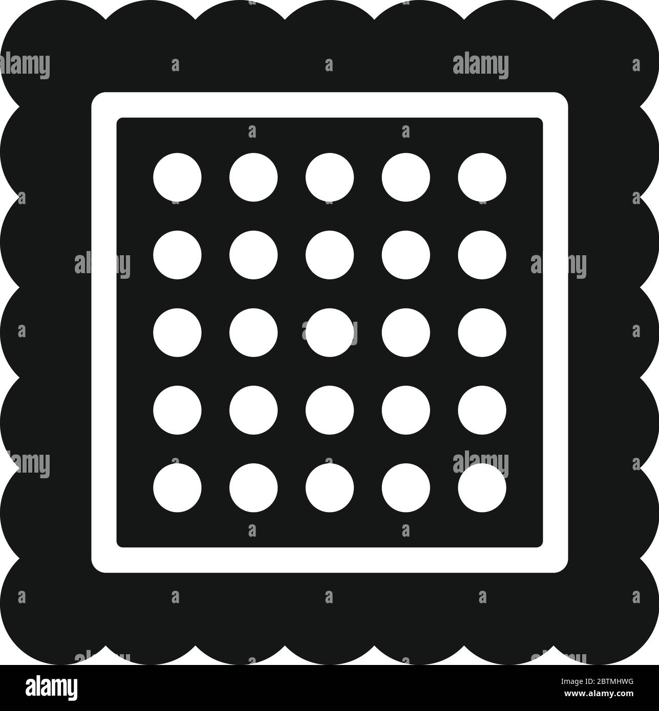 Square cracker icon. Simple illustration of square cracker vector icon ...