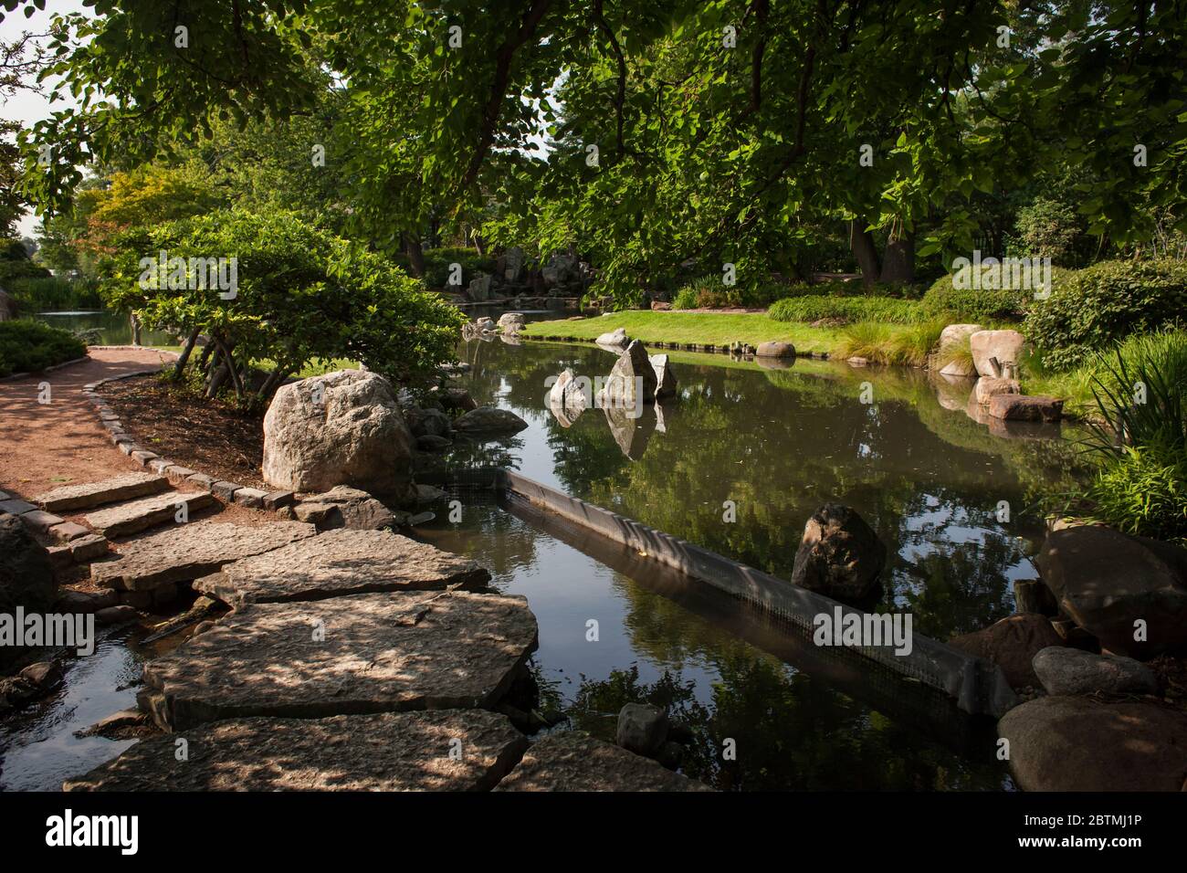 Horizontal View Of The Beautiful Osaka Japanese Garden Now Garden Of The Phoenix Jackson Park Chicago Illinois Usa Stock Photo Alamy