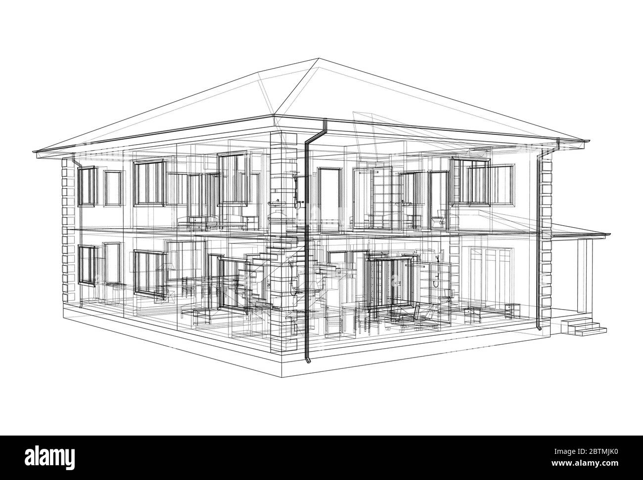 Abstract vector sketch of a house Stock Vector Image & Art - Alamy