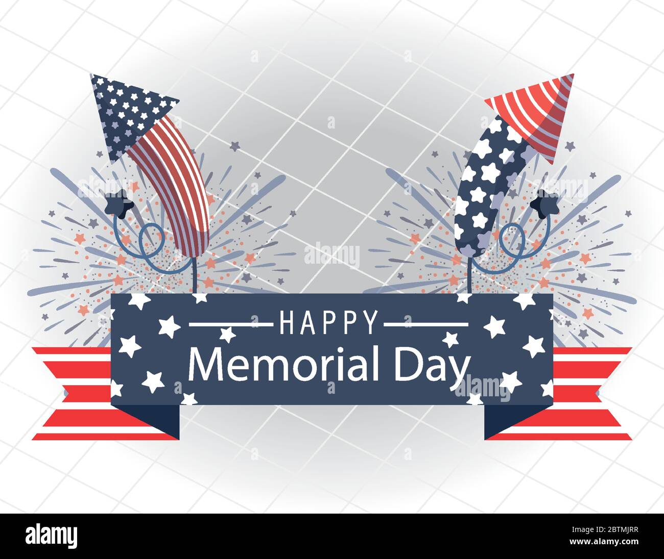 Patriotic red, white, and blue ribbon for 4th of July or Memorial Day.  Vector illustration Stock Vector Image & Art - Alamy