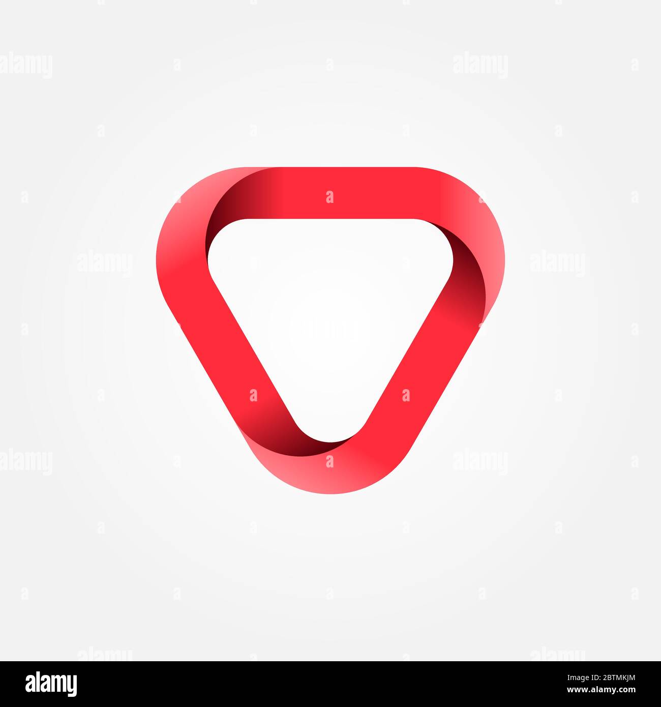 Triangle red logo. Design geometric element. Corporate, technology, media style templates vector design. Stock - Vector illustration. Stock Vector